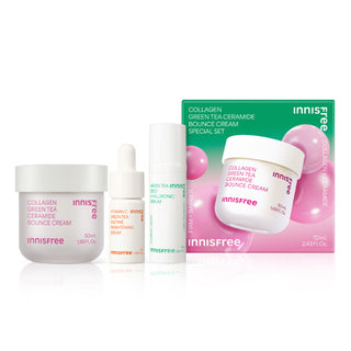 Innisfree Collagen Green Tea Ceramide Bounce Cream Set