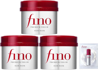 Fino Premium Touch Rich Beauty Serum Hair Mask 230g x 3 + Bonus Hair Care Damage Repair Shine Lasting Color Moisturizing