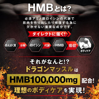 HMB 100,000mg Creatine Made in Japan 36-Day GMP Certified Diet BCAA EAA Dragon Muscle TOKYO Supplement