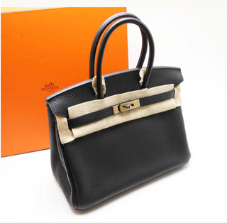 Used item] Hermes Birkin 30 Togo black silver hardware □N stamp handbag