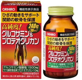 ORIHIRO High Purity! Glucosamine & Proteoglycan 240 capsules (30-day supply) Food with Functional Claims