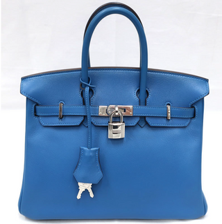 HERMES Birkin 25 Vosuift Mykonos □O engraved handbag 500110131