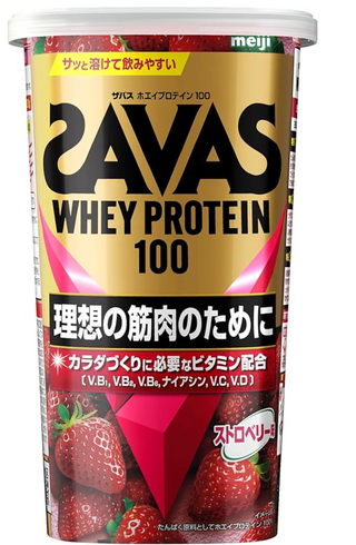 SAVAS Whey Protein 100 Strawberry Flavor 280g Meiji