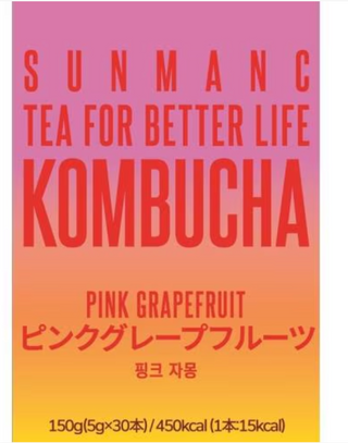 Taiyo Bussan SUNMANC Kombucha Pink Grapefruit 30 bottles